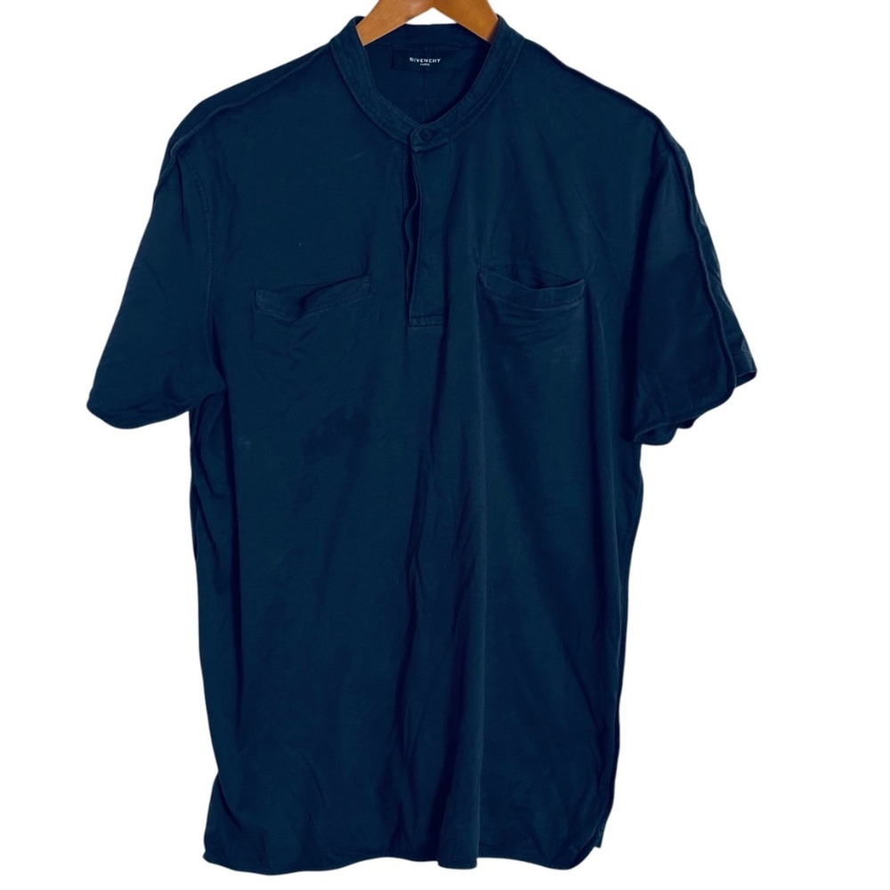 Vintage Givenchy Paris NAVY Shirt Men's XXLSEE PHOTOS POCKETS